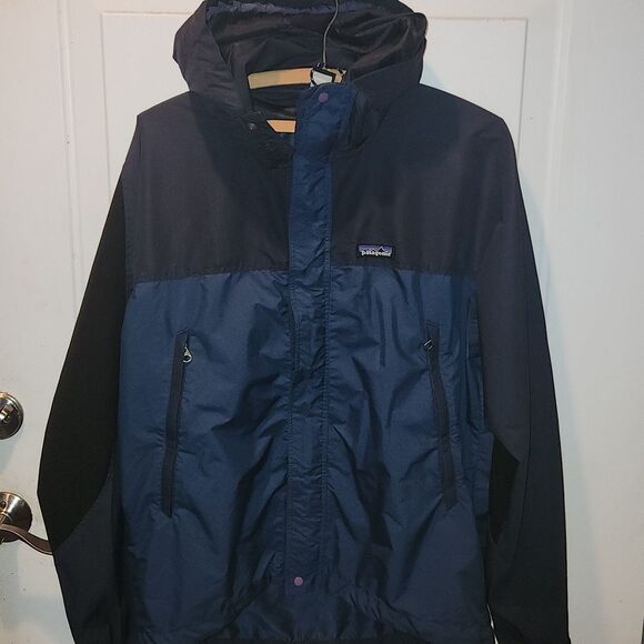 Patagonia Two-Tone Blue Hooded Jacket S - Picture 1 of 4